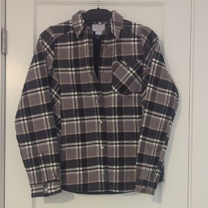 Obermeyer Black and White Plaid Button Down Shirt